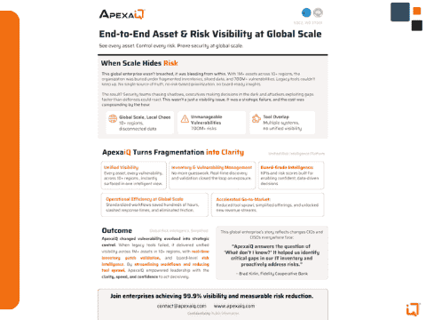 Datasheet ApexaiQ Vulnerability usecase