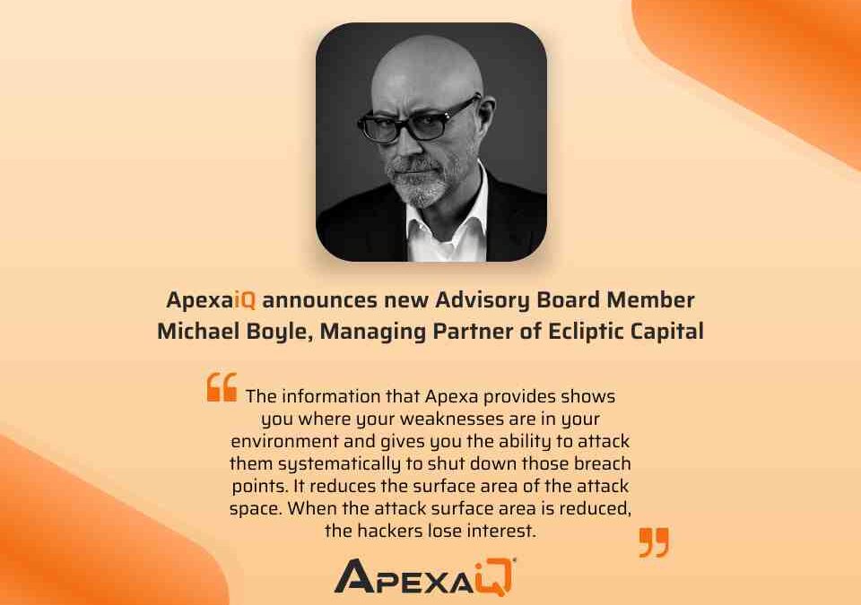 Apexa iQ Appoints Michael Boyle, Managing Partner of Ecliptic Capital, LLC to Their Advisory Board